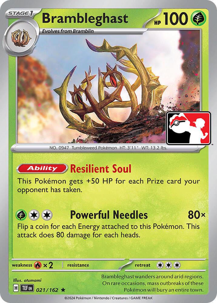 Temporal Forces Brambleghast [Prize-Pack] Pokémon card